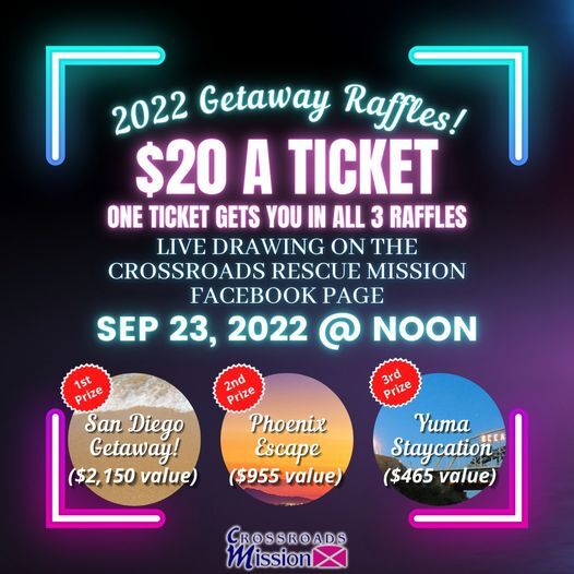 2022 Getaway Raffle for Crossroads Mission - Family Friendly KCFY 88.1 FM